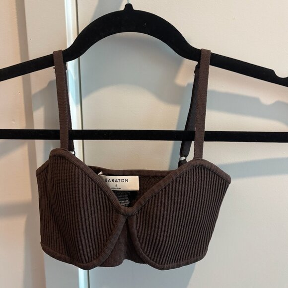 Babaton Tops - Aritzia Babaton Bra Top brown size small